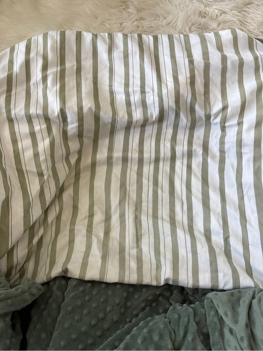 Green and white Toddler sized Beddy’s